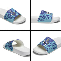 Northland Custom Rugby New Zealand Slide Sandals Aotearoa Maori Pukana Tiki Mascot
