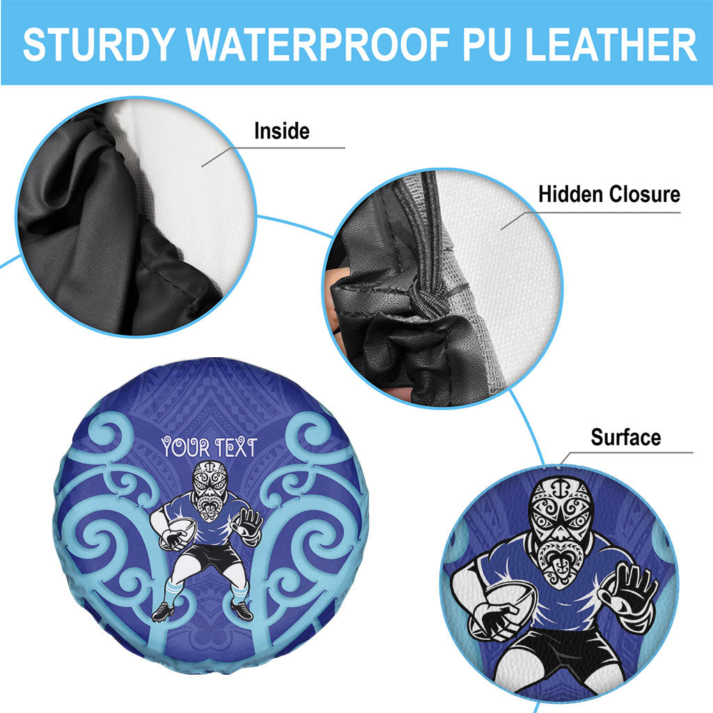 Northland Custom Rugby New Zealand Spare Tire Cover Aotearoa Maori Pukana Tiki Mascot