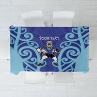 Northland Custom Rugby New Zealand Tablecloth Aotearoa Maori Pukana Tiki Mascot