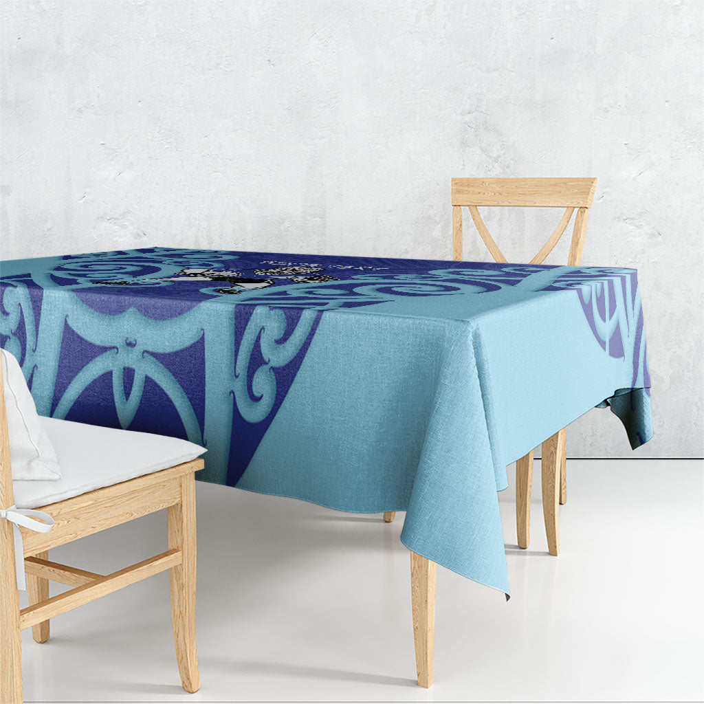 Northland Custom Rugby New Zealand Tablecloth Aotearoa Maori Pukana Tiki Mascot