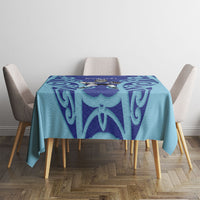 Northland Custom Rugby New Zealand Tablecloth Aotearoa Maori Pukana Tiki Mascot