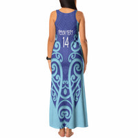 Northland Custom Rugby New Zealand Tank Maxi Dress Aotearoa Maori Pukana Tiki Mascot