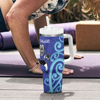 Northland Rugby New Zealand Tumbler With Handle Aotearoa Maori Pukana Tiki Mascot