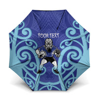 Northland Custom Rugby New Zealand Umbrella Aotearoa Maori Pukana Tiki Mascot