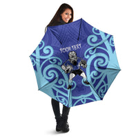 Northland Custom Rugby New Zealand Umbrella Aotearoa Maori Pukana Tiki Mascot