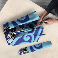 Northland Custom Rugby New Zealand Umbrella Aotearoa Maori Pukana Tiki Mascot