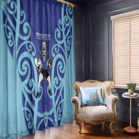 Northland Custom Rugby New Zealand Window Curtain Aotearoa Maori Pukana Tiki Mascot