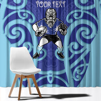 Northland Custom Rugby New Zealand Window Curtain Aotearoa Maori Pukana Tiki Mascot