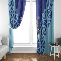 Northland Custom Rugby New Zealand Window Curtain Aotearoa Maori Pukana Tiki Mascot