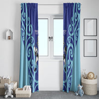 Northland Custom Rugby New Zealand Window Curtain Aotearoa Maori Pukana Tiki Mascot
