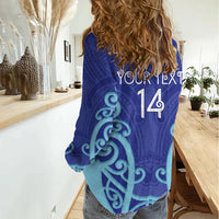 Northland Custom Rugby New Zealand Women Casual Shirt Aotearoa Maori Pukana Tiki Mascot