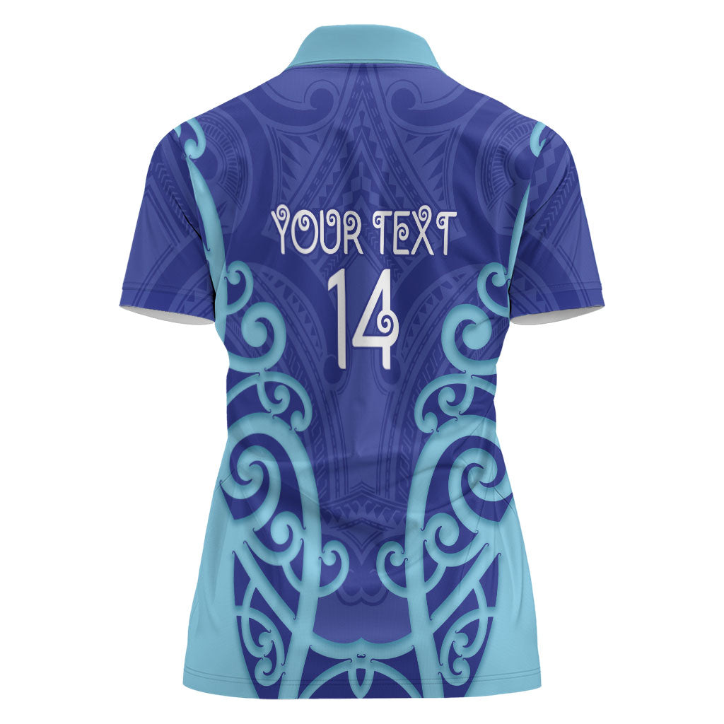 Northland Custom Rugby New Zealand Women Polo Shirt Aotearoa Maori Pukana Tiki Mascot