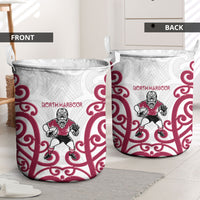 North Harbour Rugby New Zealand Laundry Basket Aotearoa Maori Pukana Tiki Mascot