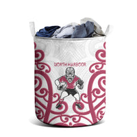North Harbour Rugby New Zealand Laundry Basket Aotearoa Maori Pukana Tiki Mascot