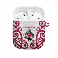 North Harbour Rugby New Zealand AirPods Case Aotearoa Maori Pukana Tiki Mascot