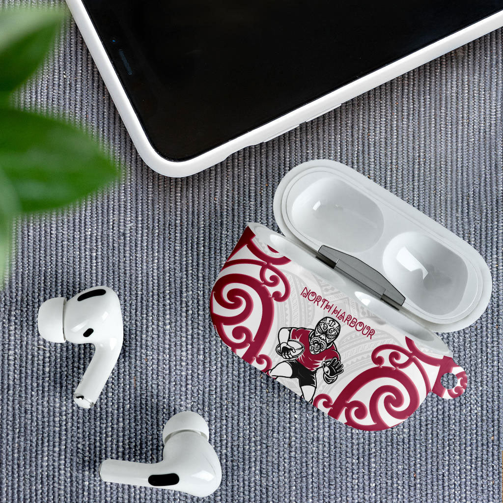 North Harbour Rugby New Zealand AirPods Case Aotearoa Maori Pukana Tiki Mascot