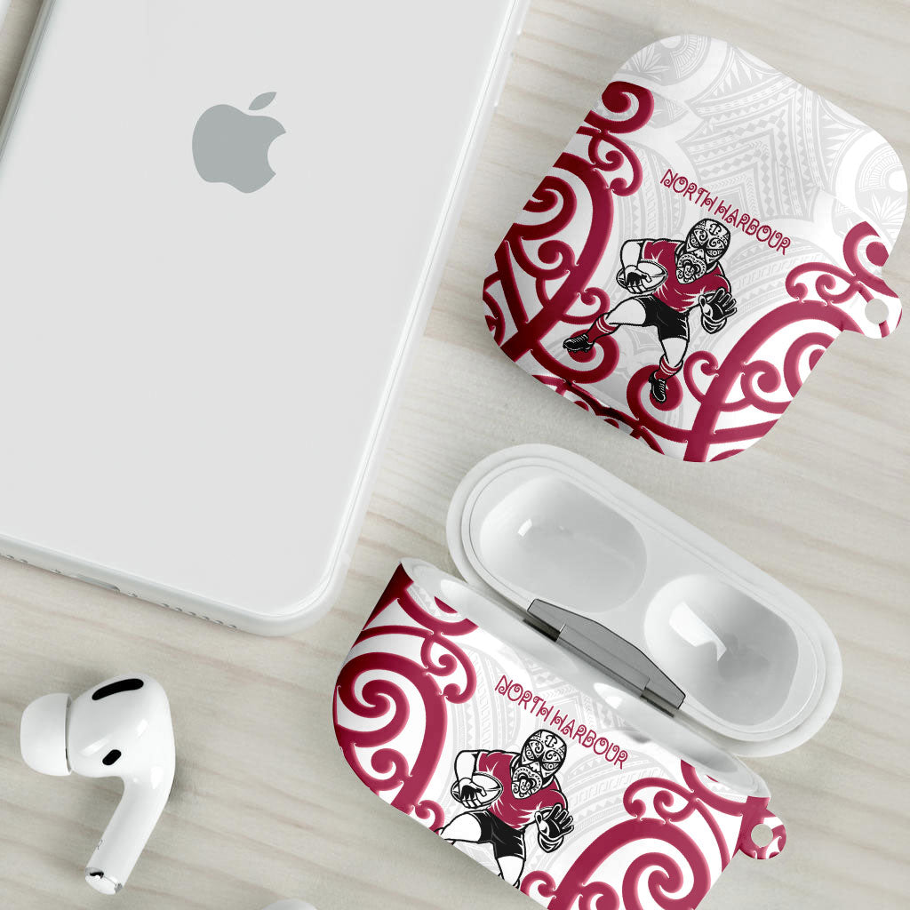 North Harbour Rugby New Zealand AirPods Case Aotearoa Maori Pukana Tiki Mascot