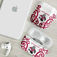 North Harbour Rugby New Zealand AirPods Case Aotearoa Maori Pukana Tiki Mascot