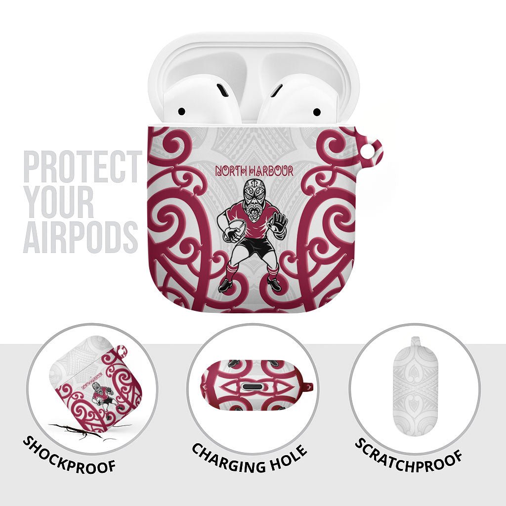 North Harbour Rugby New Zealand AirPods Case Aotearoa Maori Pukana Tiki Mascot