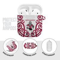 North Harbour Rugby New Zealand AirPods Case Aotearoa Maori Pukana Tiki Mascot
