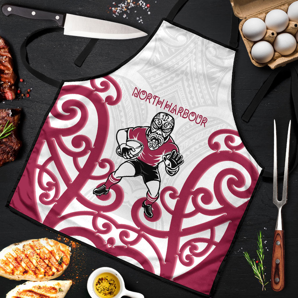 North Harbour Rugby New Zealand Apron Aotearoa Maori Pukana Tiki Mascot