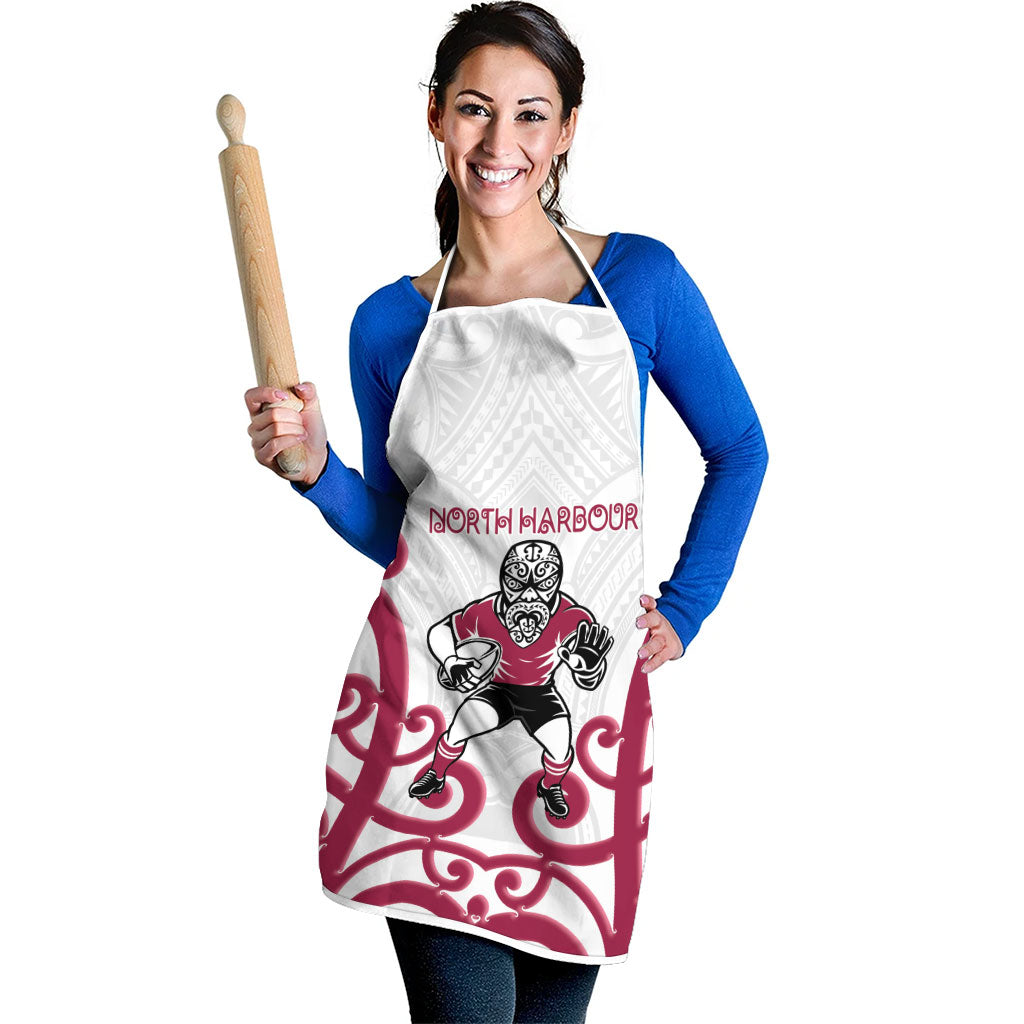 North Harbour Rugby New Zealand Apron Aotearoa Maori Pukana Tiki Mascot