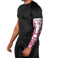 North Harbour Custom Rugby New Zealand Arm Sleeves Aotearoa Maori Pukana Tiki Mascot