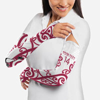 North Harbour Custom Rugby New Zealand Arm Sleeves Aotearoa Maori Pukana Tiki Mascot