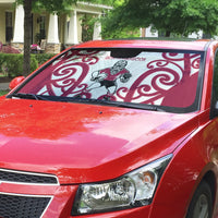 North Harbour Rugby New Zealand Auto Sun Shade Aotearoa Maori Pukana Tiki Mascot