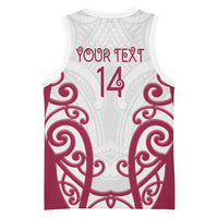 North Harbour Custom Rugby New Zealand Basketball Jersey Aotearoa Maori Pukana Tiki Mascot