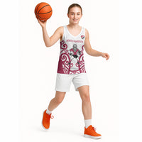 North Harbour Custom Rugby New Zealand Basketball Jersey Aotearoa Maori Pukana Tiki Mascot