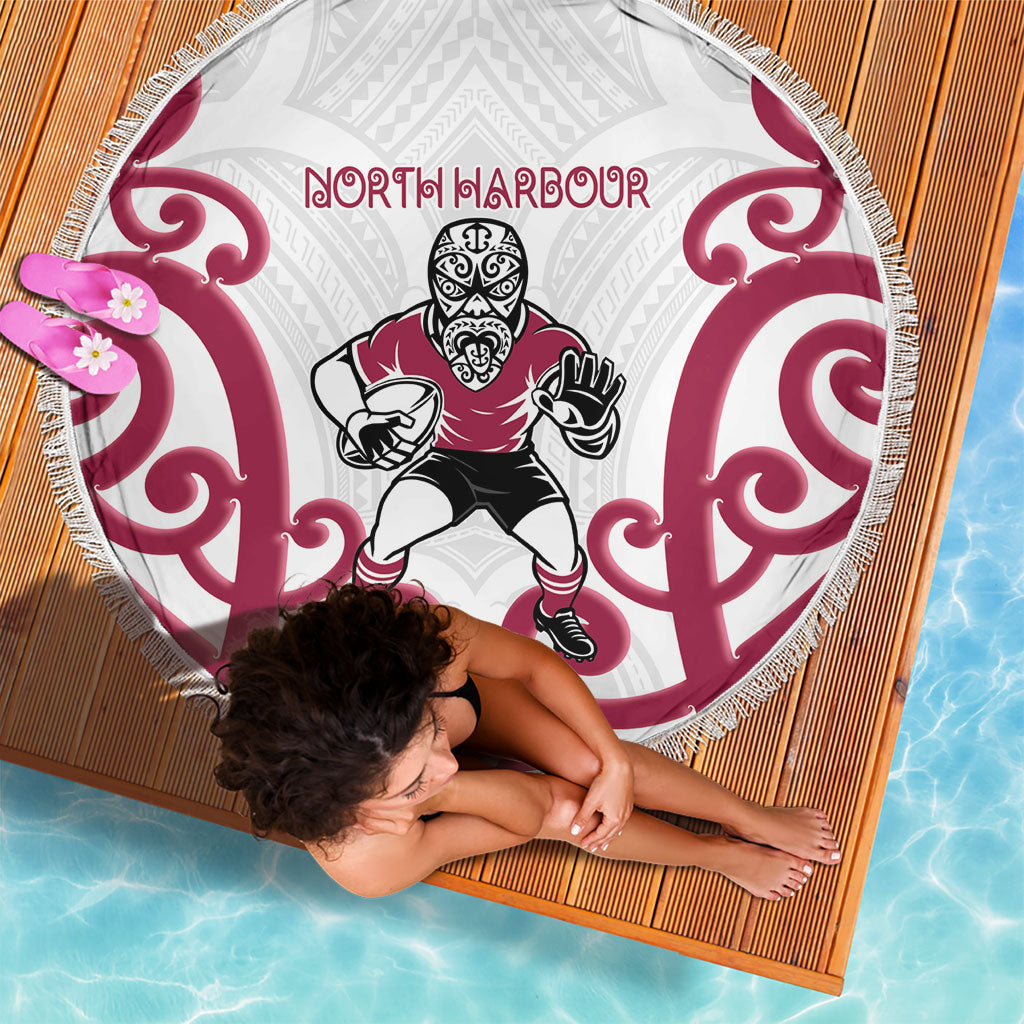 North Harbour Rugby New Zealand Beach Blanket Aotearoa Maori Pukana Tiki Mascot