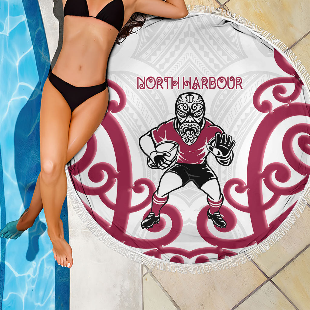 North Harbour Rugby New Zealand Beach Blanket Aotearoa Maori Pukana Tiki Mascot