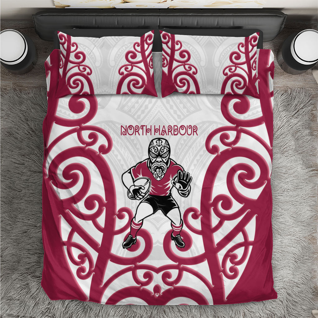 North Harbour Rugby New Zealand Bedding Set Aotearoa Maori Pukana Tiki Mascot