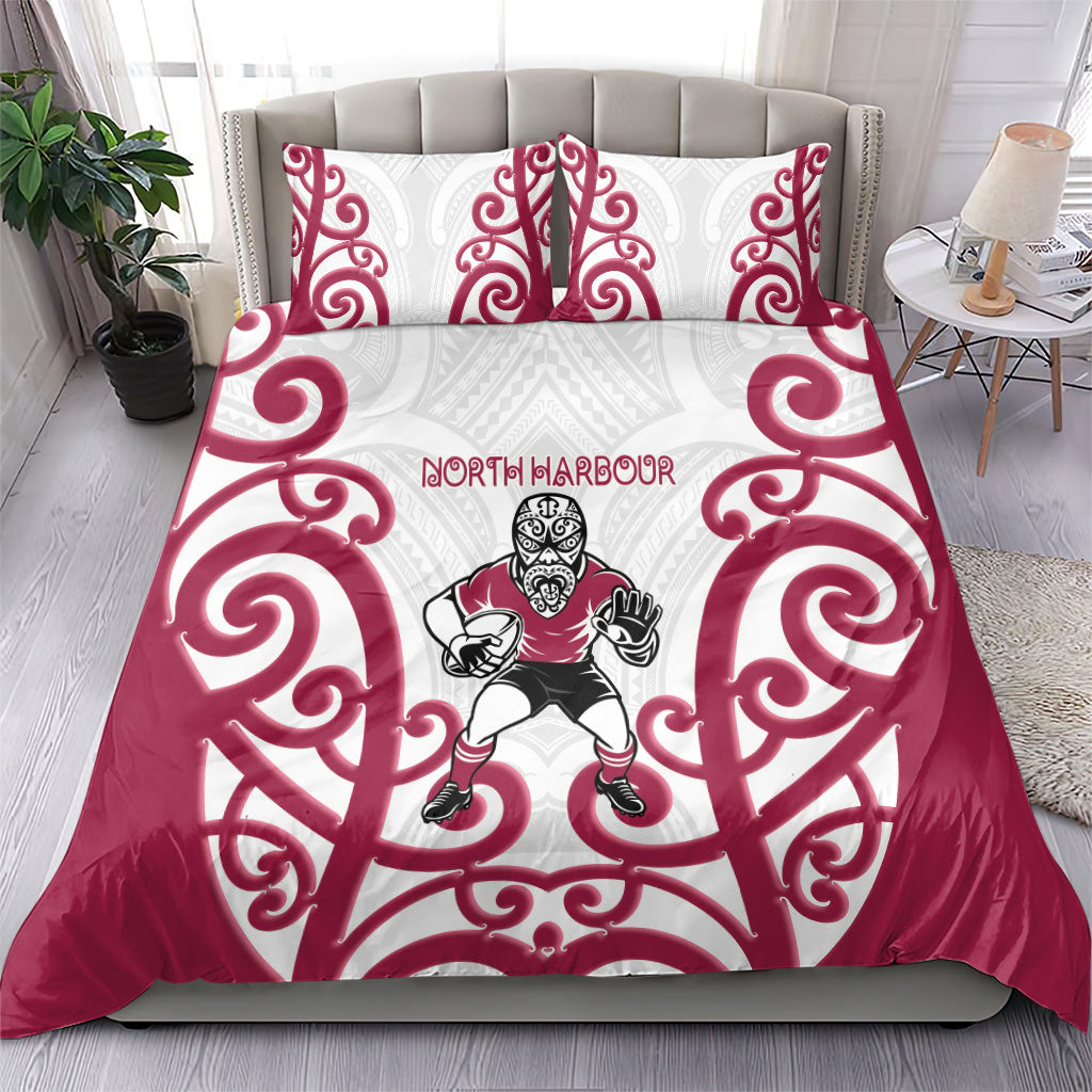 North Harbour Rugby New Zealand Bedding Set Aotearoa Maori Pukana Tiki Mascot