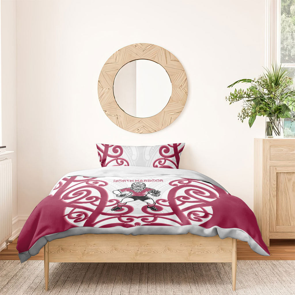 North Harbour Rugby New Zealand Bedding Set Aotearoa Maori Pukana Tiki Mascot