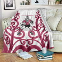 North Harbour Rugby New Zealand Blanket Aotearoa Maori Pukana Tiki Mascot