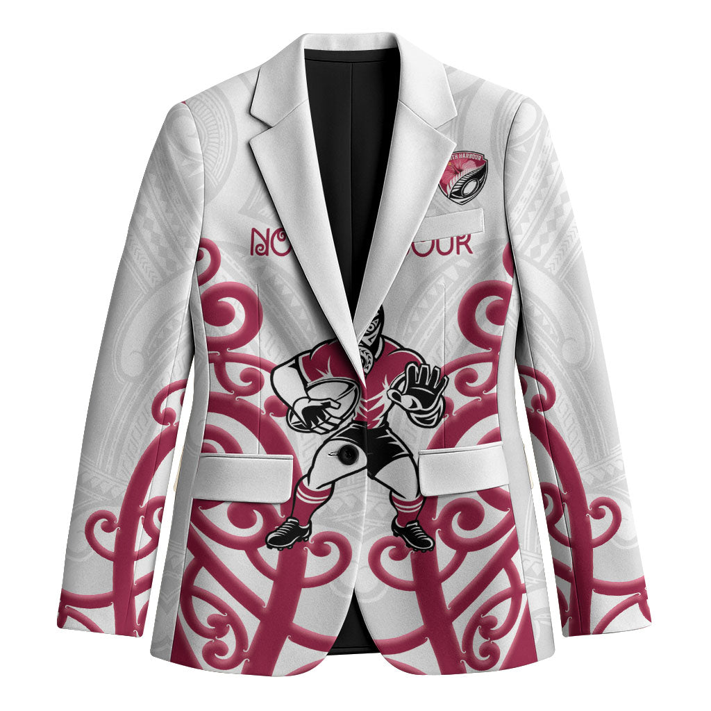 North Harbour Custom Rugby New Zealand Blazer Aotearoa Maori Pukana Tiki Mascot