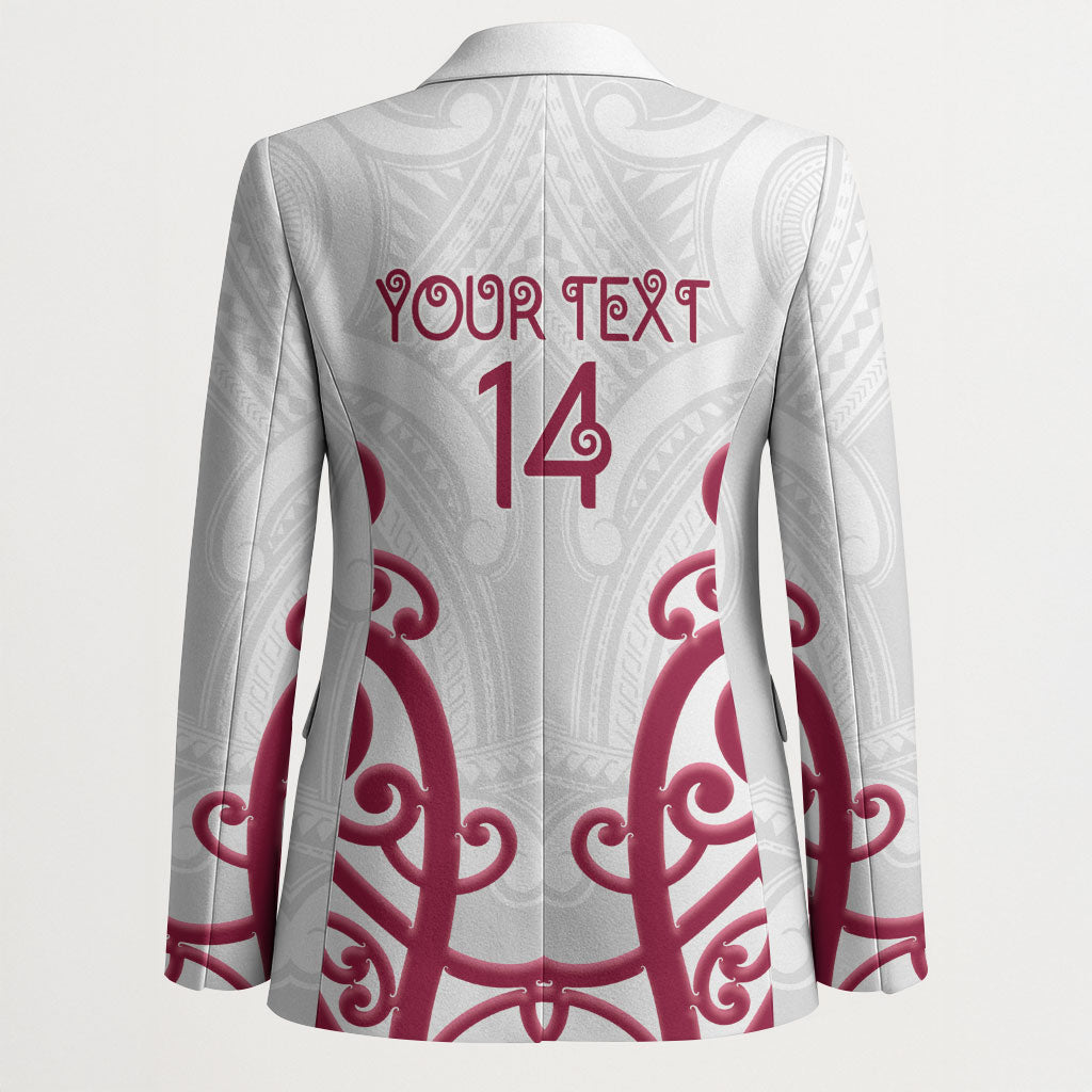 North Harbour Custom Rugby New Zealand Blazer Aotearoa Maori Pukana Tiki Mascot