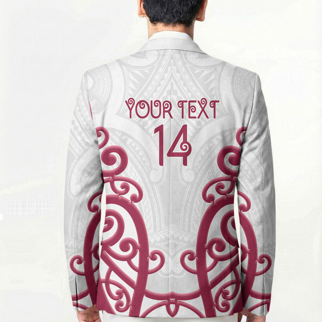 North Harbour Custom Rugby New Zealand Blazer Aotearoa Maori Pukana Tiki Mascot