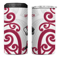North Harbour Rugby New Zealand 4 in 1 Can Cooler Tumbler Aotearoa Maori Pukana Tiki Mascot