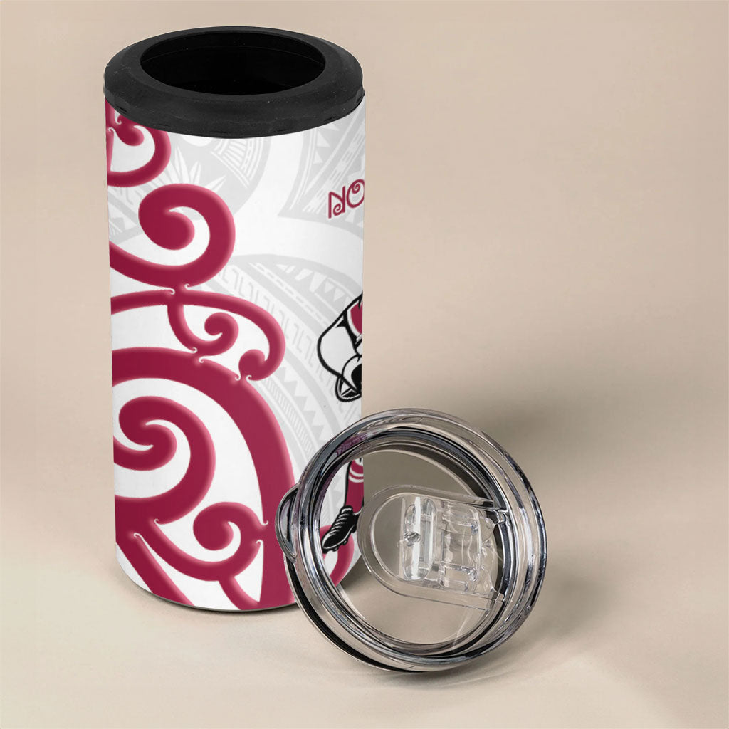 North Harbour Rugby New Zealand 4 in 1 Can Cooler Tumbler Aotearoa Maori Pukana Tiki Mascot