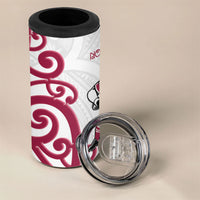 North Harbour Rugby New Zealand 4 in 1 Can Cooler Tumbler Aotearoa Maori Pukana Tiki Mascot