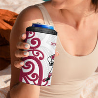 North Harbour Rugby New Zealand 4 in 1 Can Cooler Tumbler Aotearoa Maori Pukana Tiki Mascot