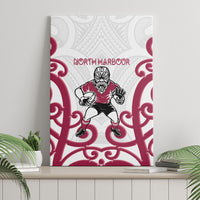 North Harbour Rugby New Zealand Canvas Wall Art Aotearoa Maori Pukana Tiki Mascot
