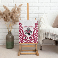 North Harbour Rugby New Zealand Canvas Wall Art Aotearoa Maori Pukana Tiki Mascot