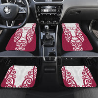 North Harbour Custom Rugby New Zealand Car Mats Aotearoa Maori Pukana Tiki Mascot