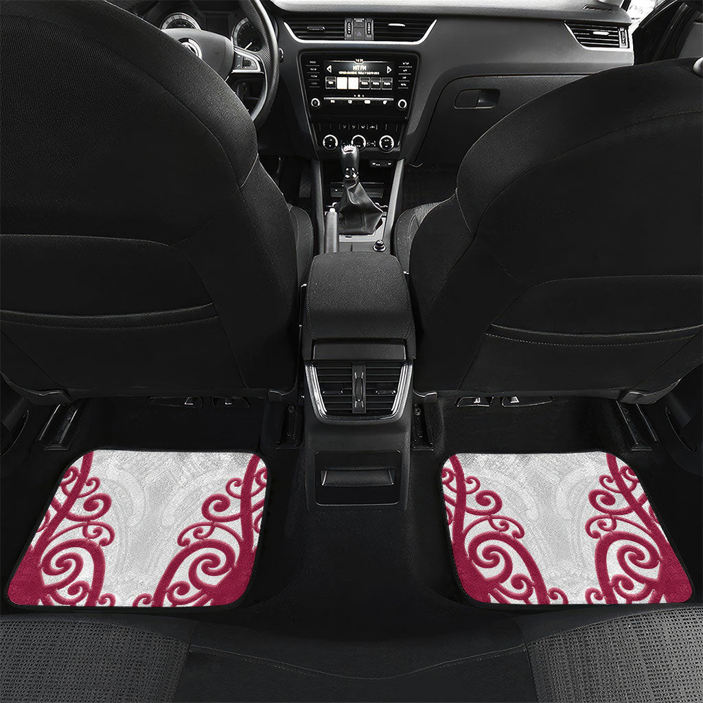 North Harbour Custom Rugby New Zealand Car Mats Aotearoa Maori Pukana Tiki Mascot