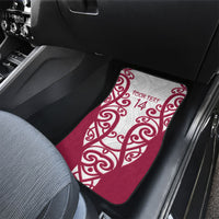 North Harbour Custom Rugby New Zealand Car Mats Aotearoa Maori Pukana Tiki Mascot