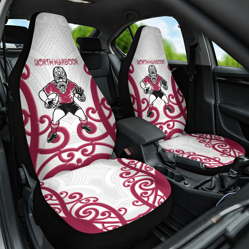 North Harbour Rugby New Zealand Car Seat Cover Aotearoa Maori Pukana Tiki Mascot